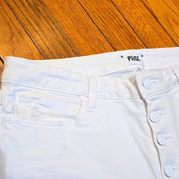 PAIGE ▪︎ Women's Cindy Crop, Raw Hem in White, Size 31, Like New - Picture 7 of 15